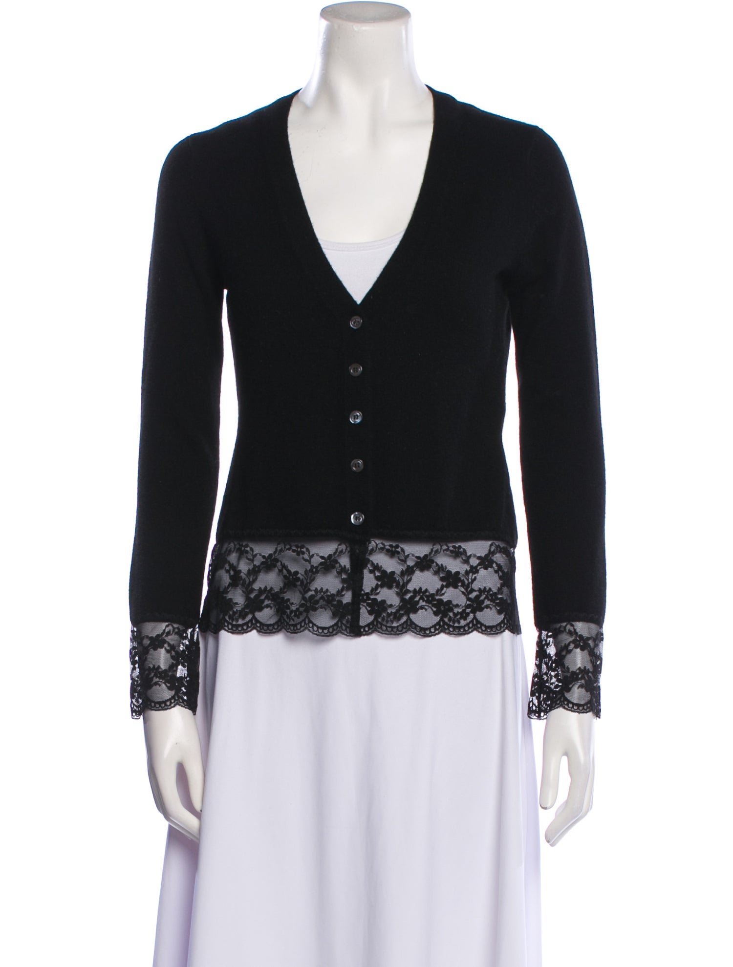 Rani Arabella Cashmere Lace Pattern Sweater