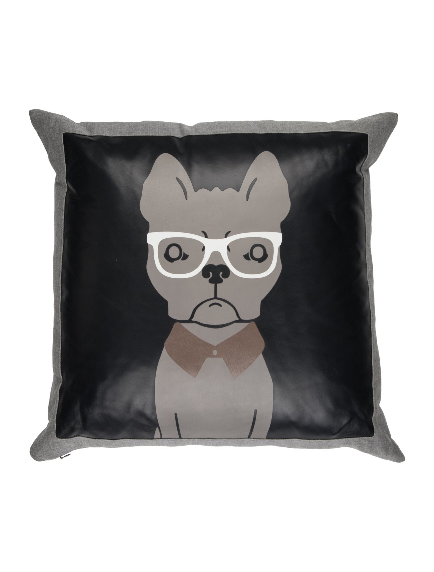 Rani Arabella Leather Trim Throw PIllow