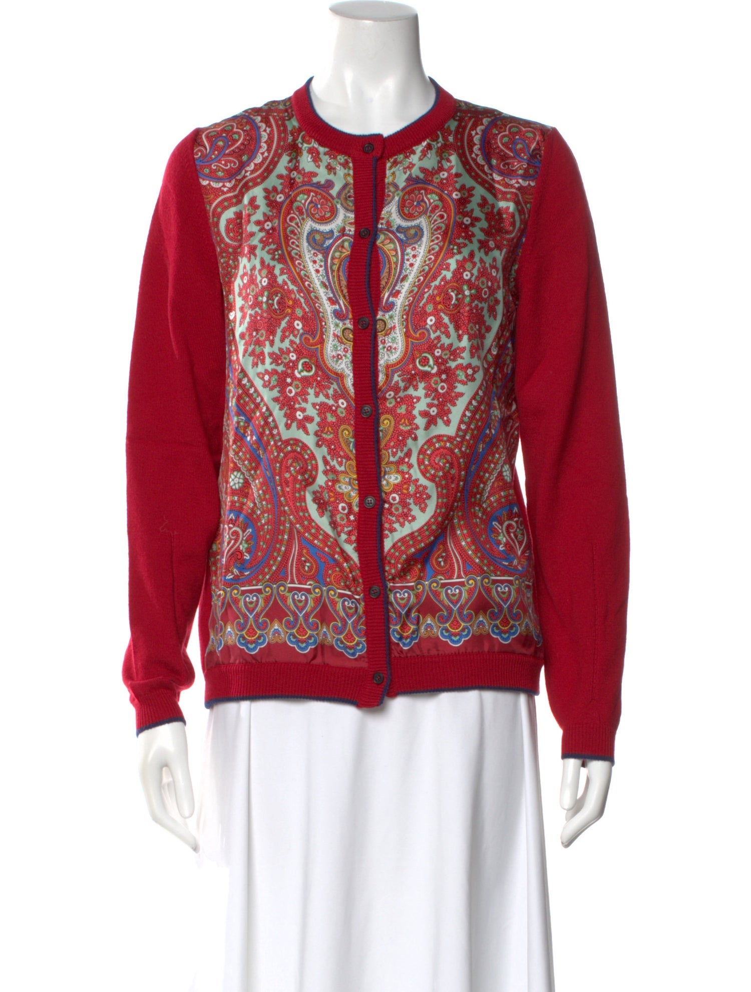 Rani Arabella Cashmere Printed Sweater w/ Tags