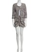 Andrea Bogosian Tweed Pattern Chain-Link Accents Skirt Set