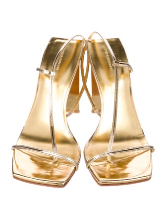 Arielle Baron Patent Leather Slingback Sandals