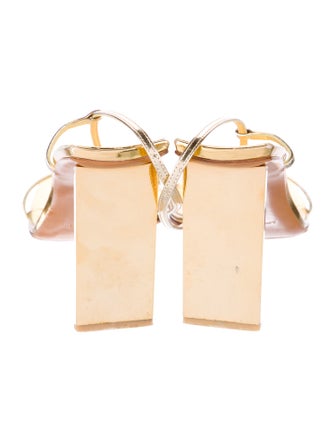 Arielle Baron Patent Leather Slingback Sandals