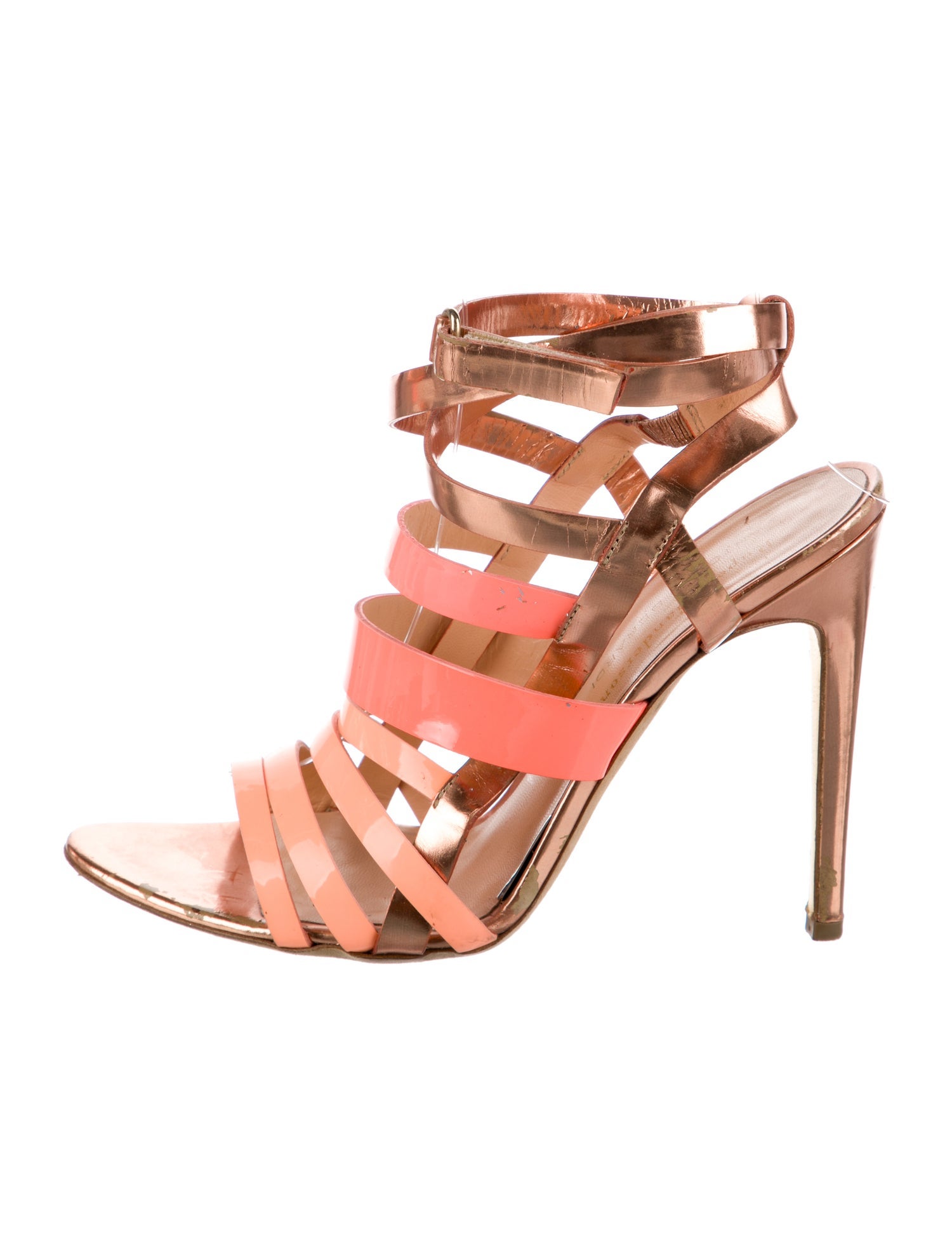 Antonio Berardi x Rupert Sanderson Patent Leather Gladiator Sandals