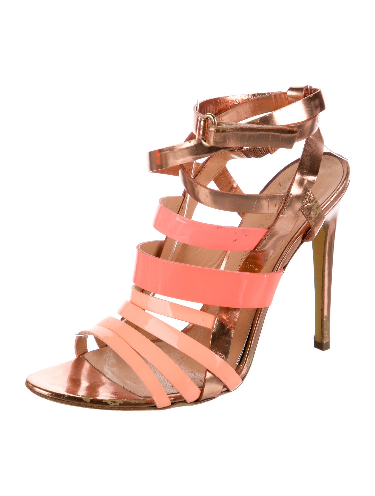 Antonio Berardi x Rupert Sanderson Patent Leather Gladiator Sandals
