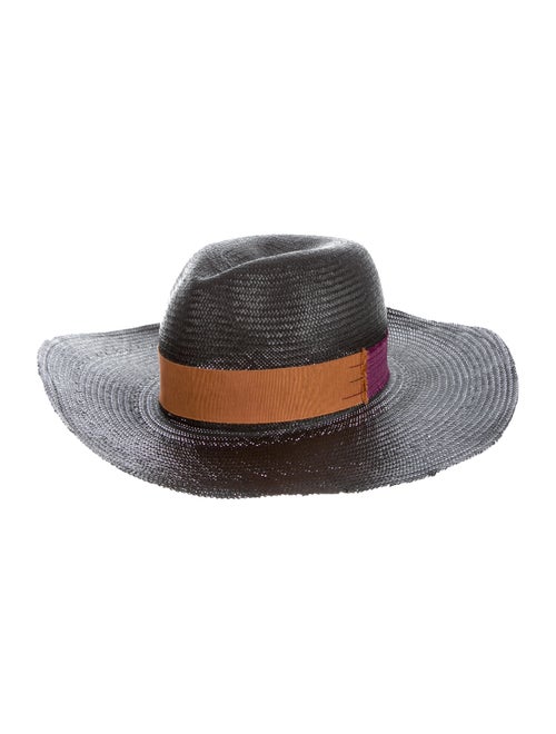 Albertus Swanepoel Straw Wide Brim Hat Black