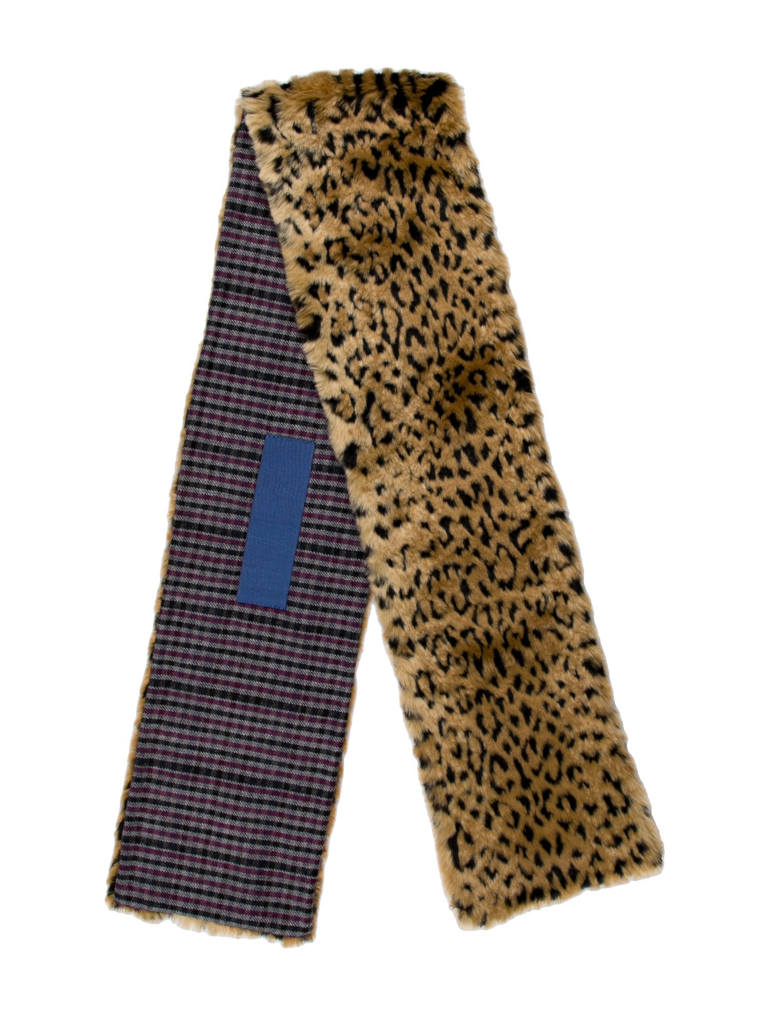 Albertus Swanepoel Fur Animal Print Scarf w/ Tags