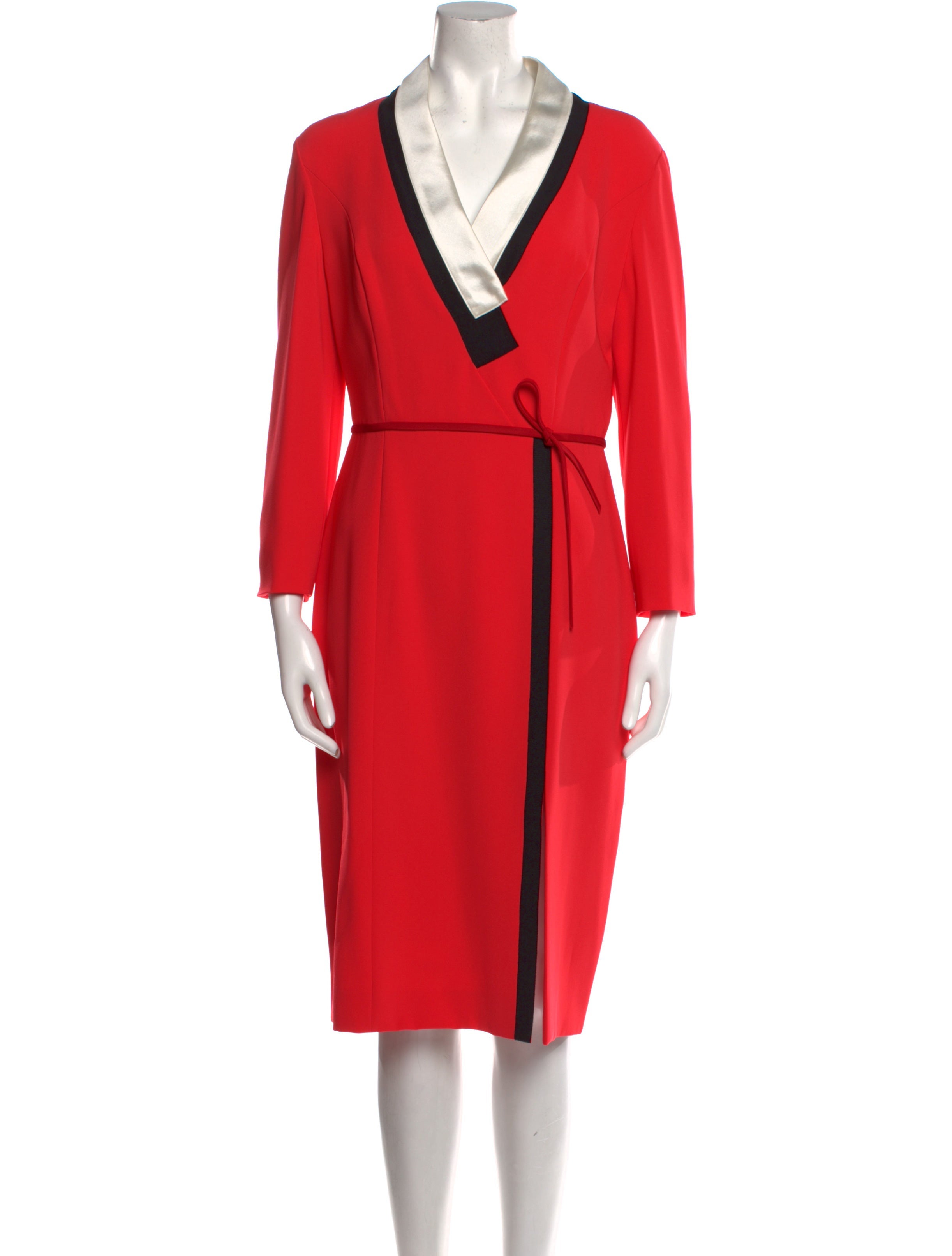 Atelier Caito for Herve-Pierre V-Neck Midi Length Dress