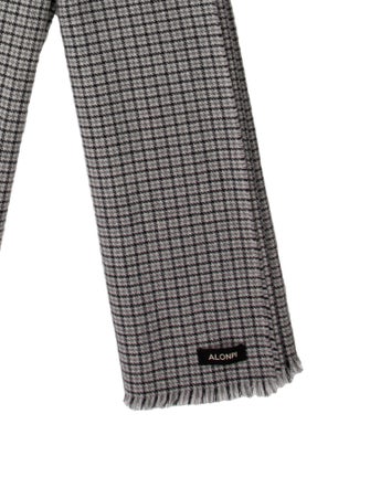 Alonpi Cashmere Cashmere Houndstooth Print Scarf