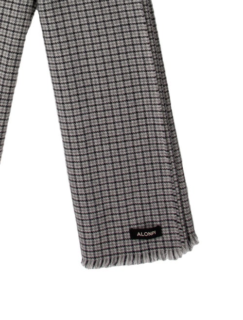 Alonpi Cashmere Cashmere Houndstooth Print Scarf