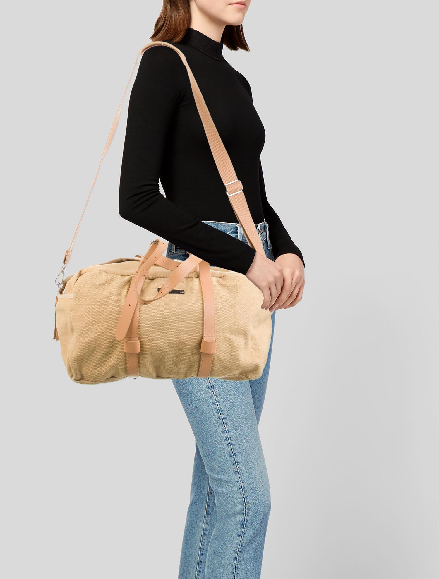 Acne Studios Off-White and Tan Weekender Tote Acne Studios