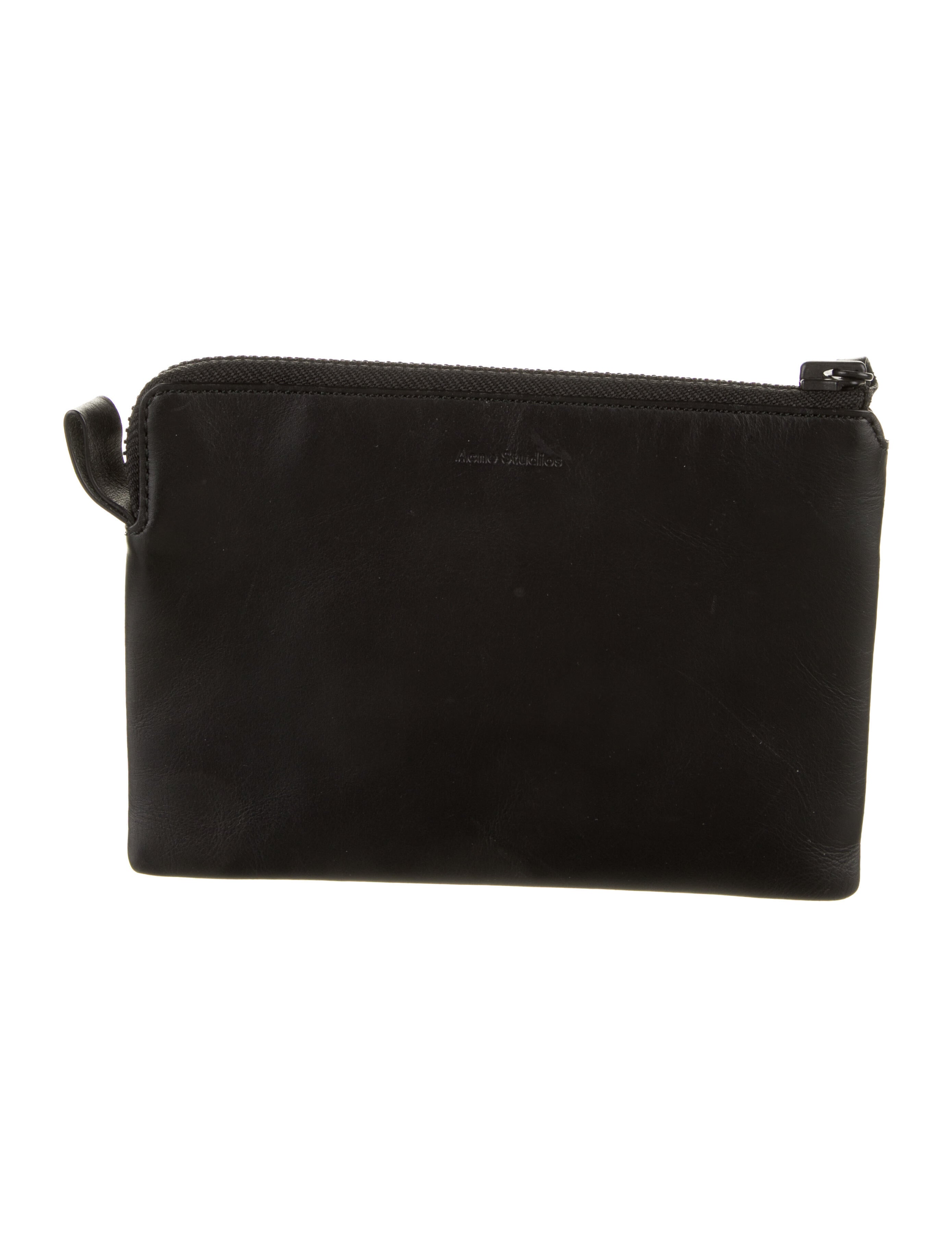 Acne Studios Leather Clutch Bag Black Clutches, Handbags ACN111723