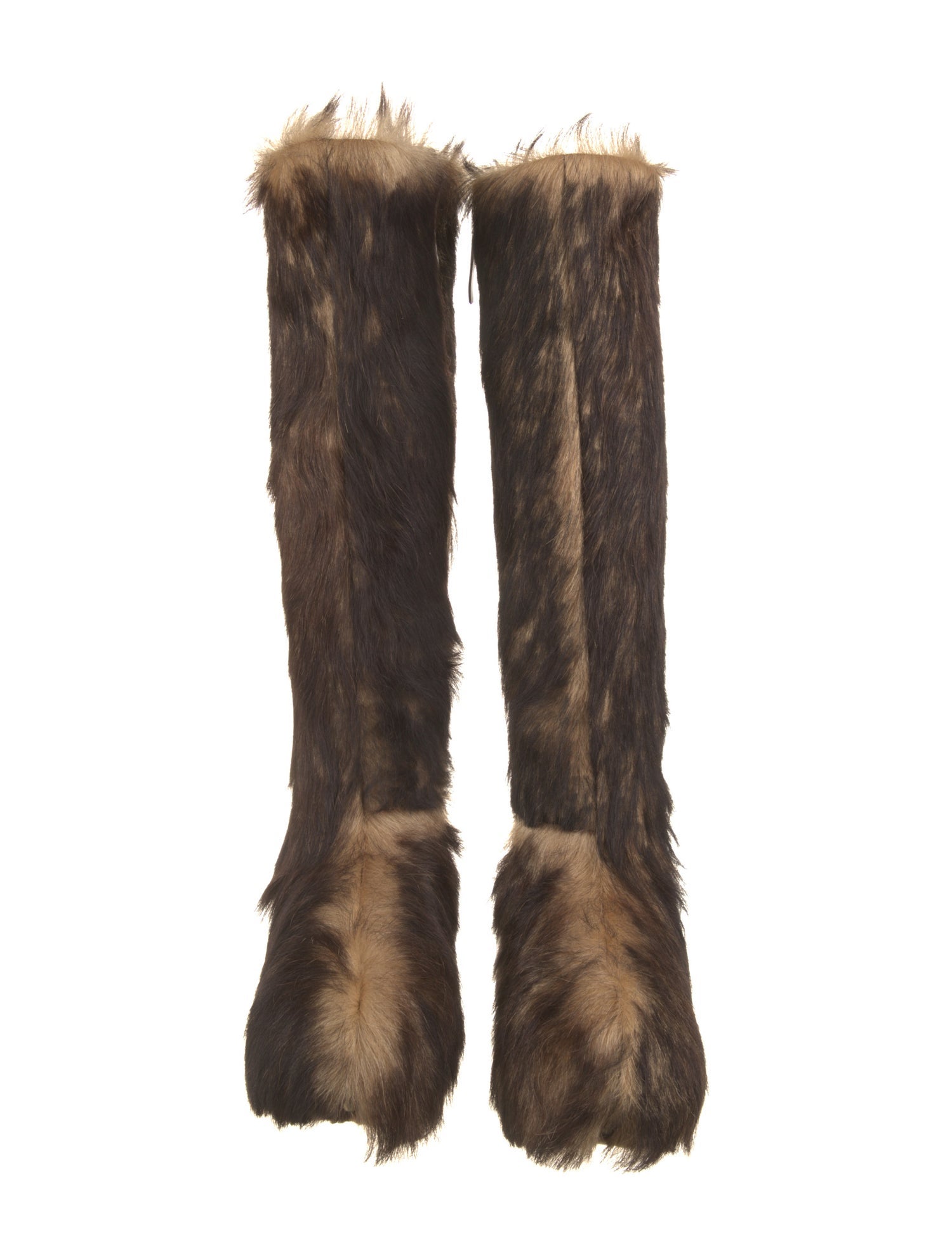 Acne Studios Faux Fur Animal Print Boots - Brown Boots, Shoes