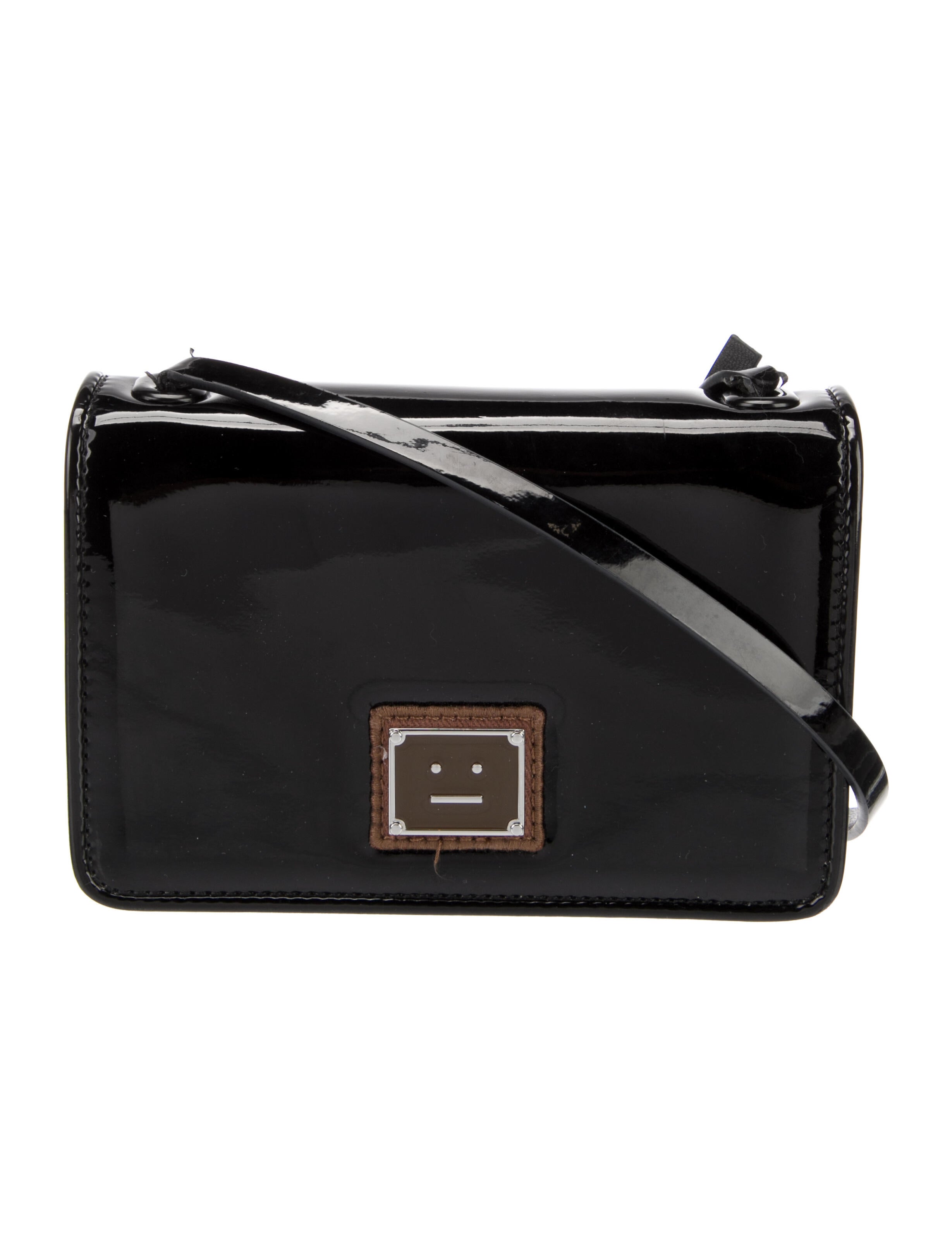 Acne Studios Patent Leather Shoulder Bag Black Shoulder Bags, Handbags ACN122989 The RealReal