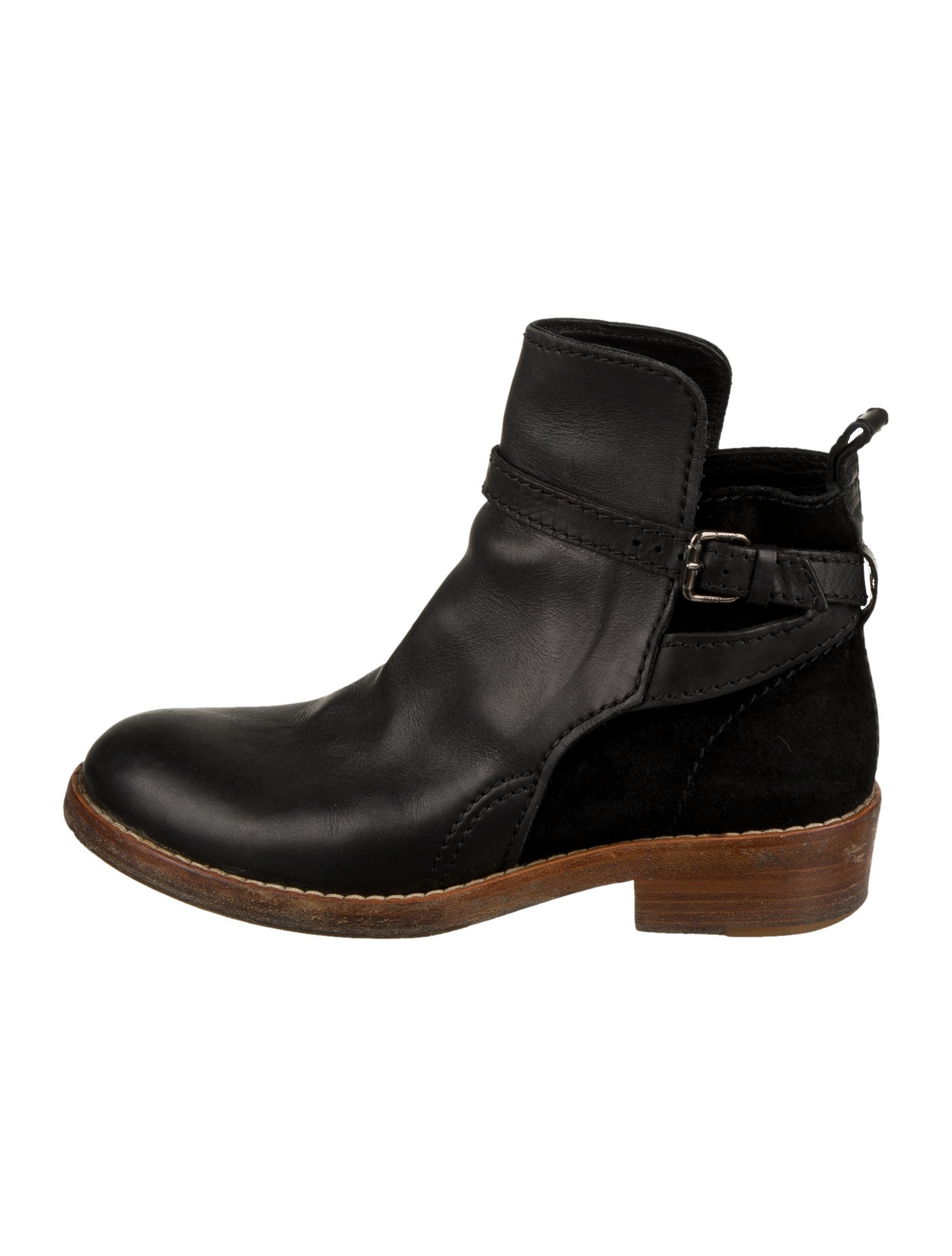 Acne Studios Leather Moto Boots