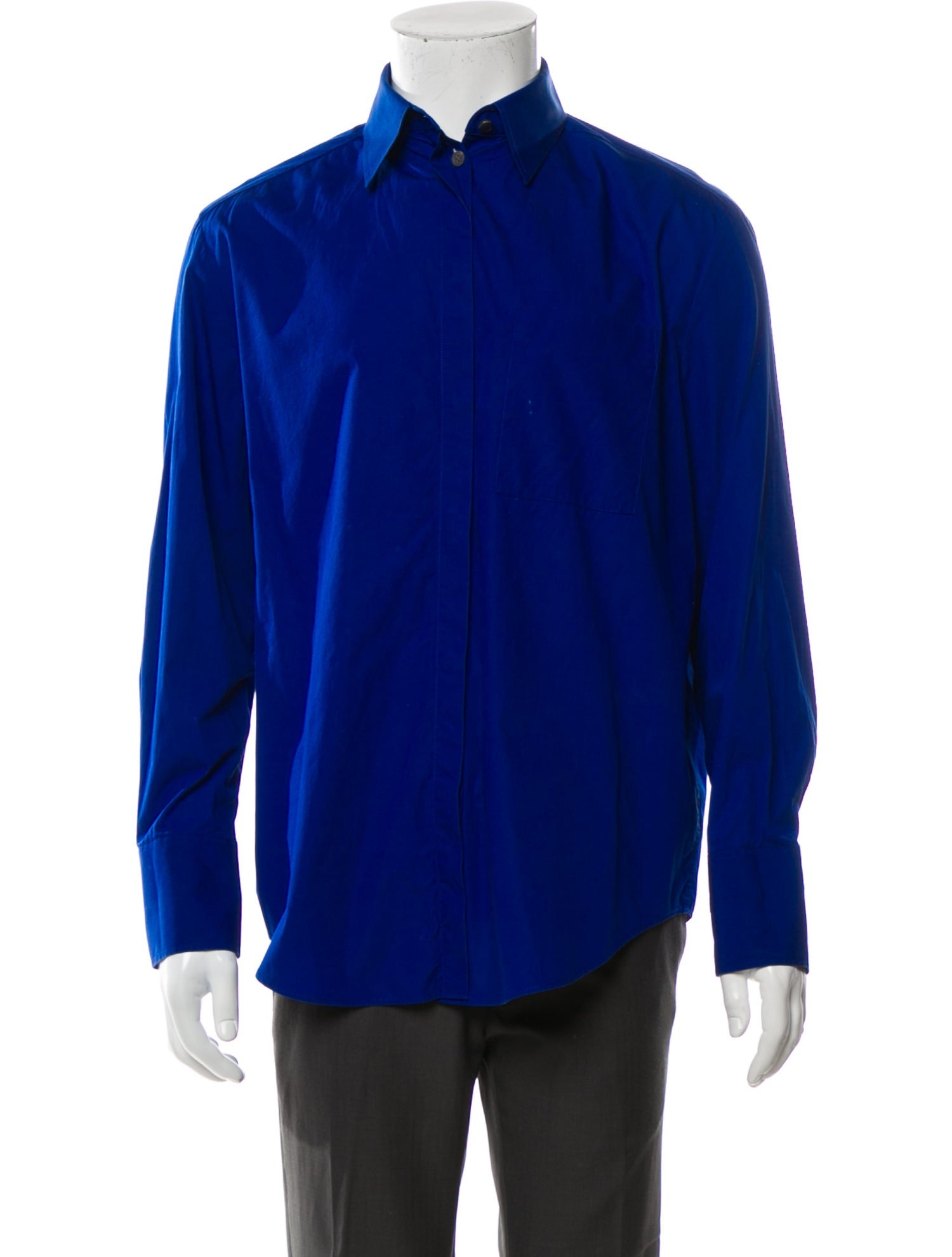 Acne Studios Long Sleeve Dress Shirt Blue Dress Shirts, Clothing ACN124883 The RealReal