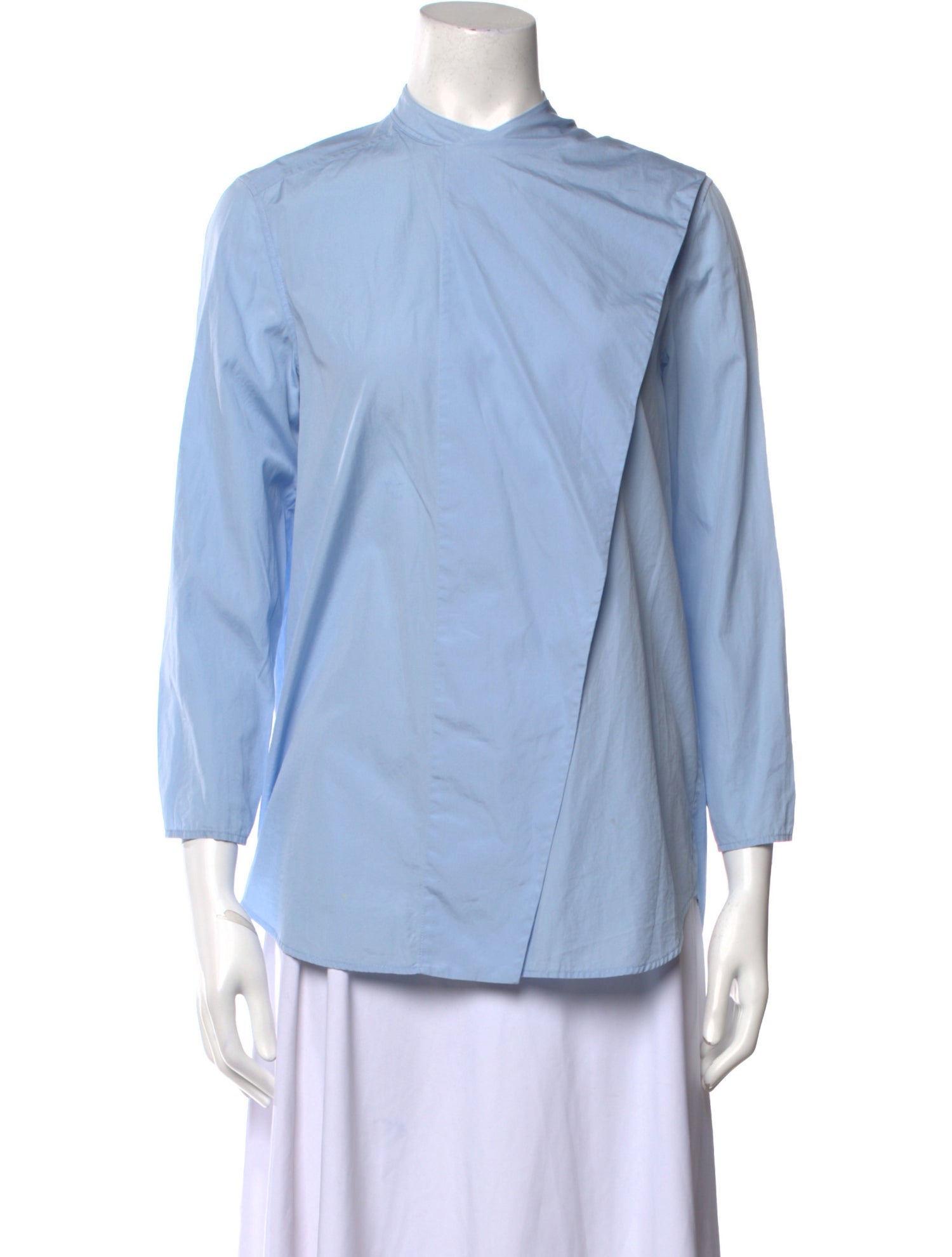 Acne Studios Mock Neck Three-Quarter Sleeve Blouse