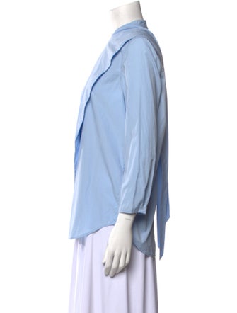 Acne Studios Mock Neck Three-Quarter Sleeve Blouse