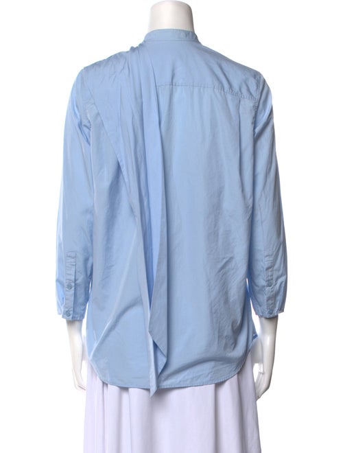 Acne Studios Mock Neck Three-Quarter Sleeve Blouse