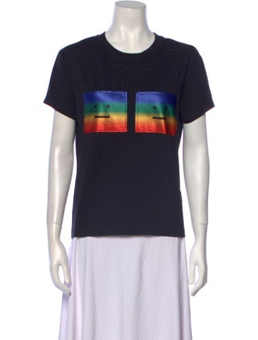 Acne Studios Tops Graphic Print Crew Neck T-Shirt L