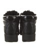 Acne Studios Leather Fur Trim Hiking Boots