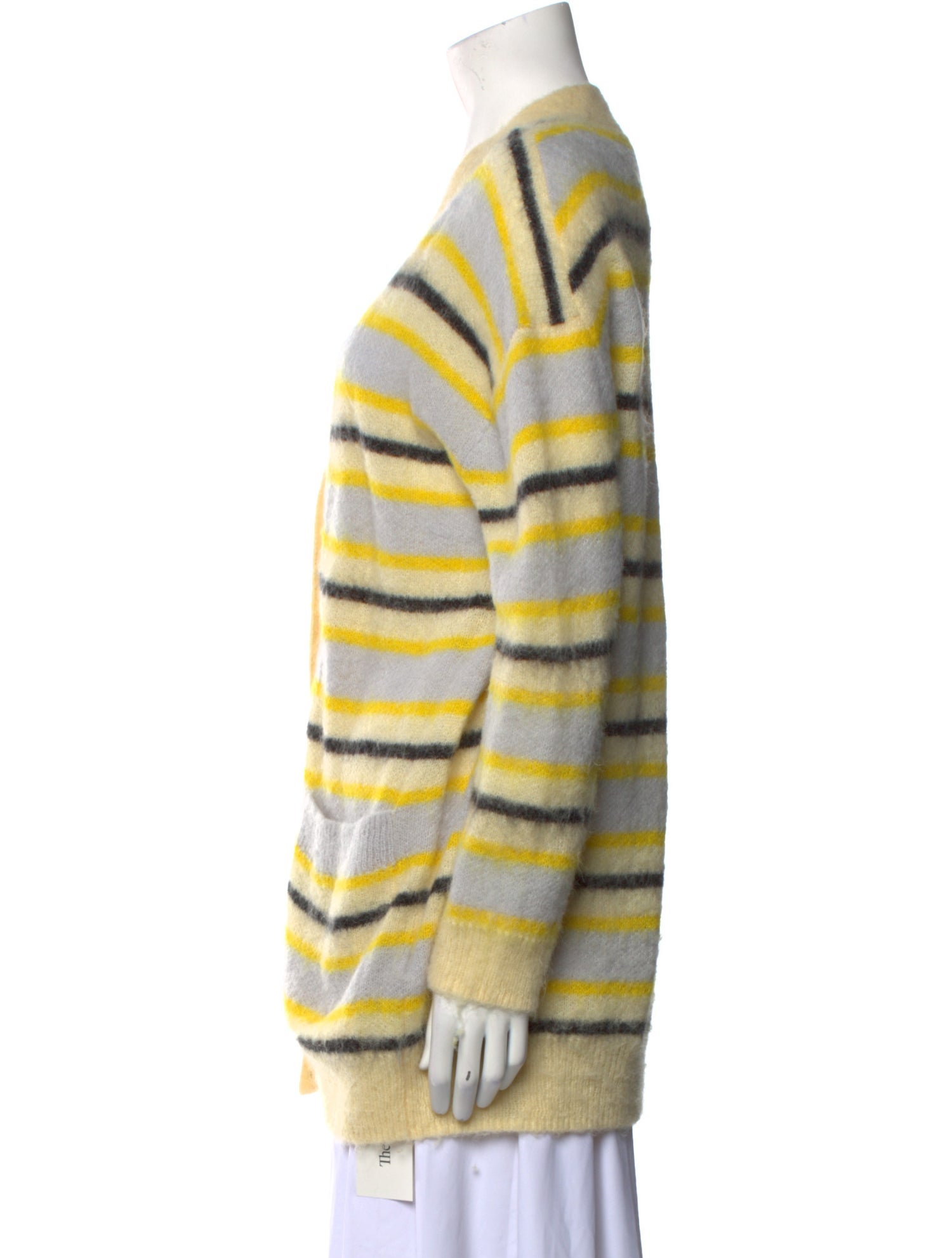 Acne Studios Striped Plunge Neckline Sweater