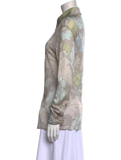 Acne Studios Printed Long Sleeve Button-Up Top