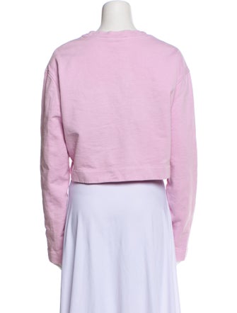 Acne Studios Crew Neck Long Sleeve Crop Top