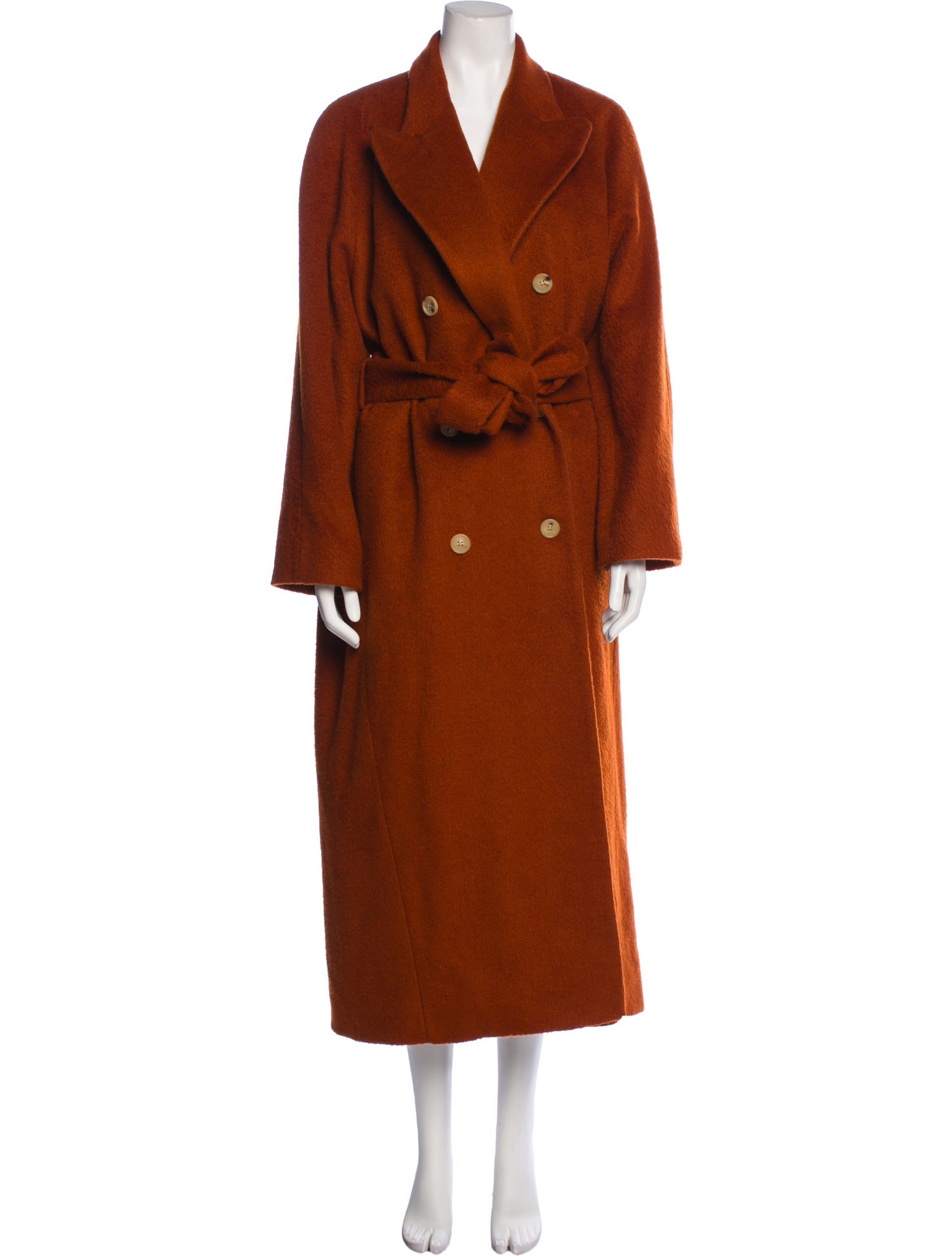 Acne Studios Mohair Trench Coat - Orange Coats, Clothing