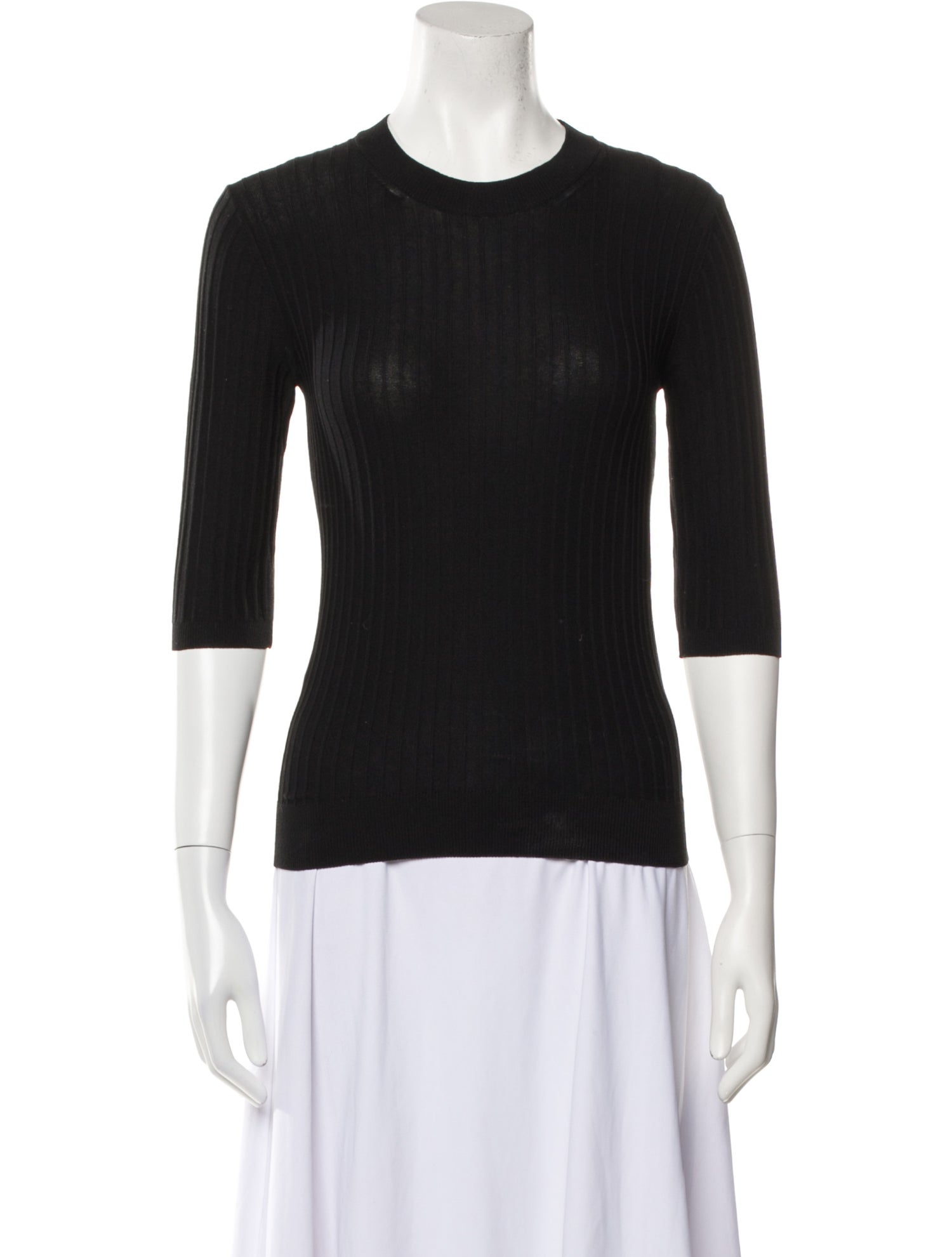 Acne Studios Crew Neck Three-Quarter Sleeve T-Shirt