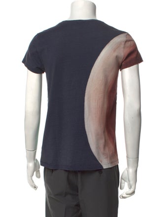 Acne Studios Colorblock Pattern Scoop Neck T-Shirt