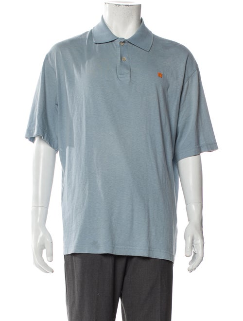 Acne Studios Crew Neck Three-Quarter Sleeve Polo Shirt