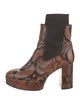 Acne Studios Embossed Leather Animal Print Combat Boots
