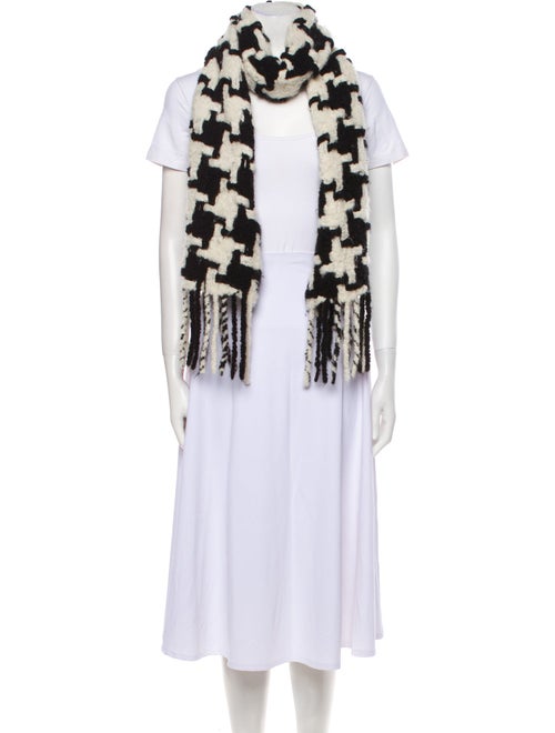 Acne Studios Alpaca Houndstooth Print Scarf