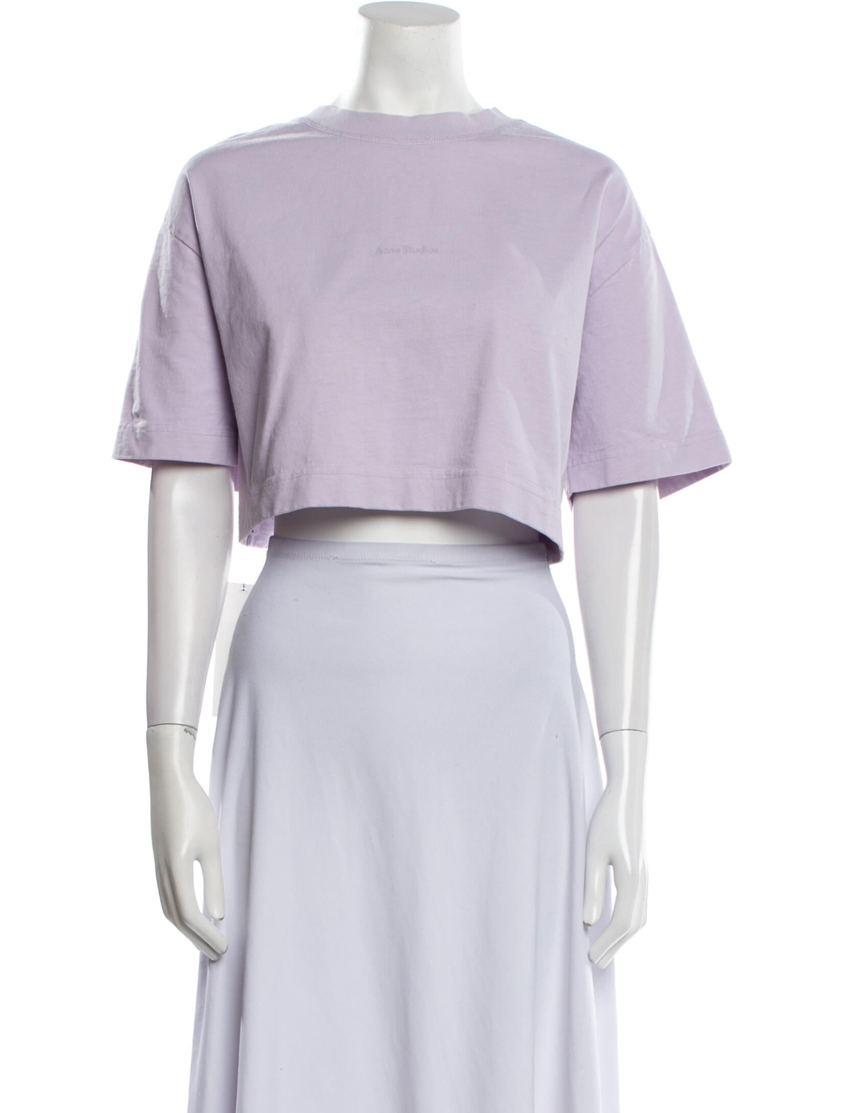 Acne Studios Bateau Neckline Short Sleeve Crop Top