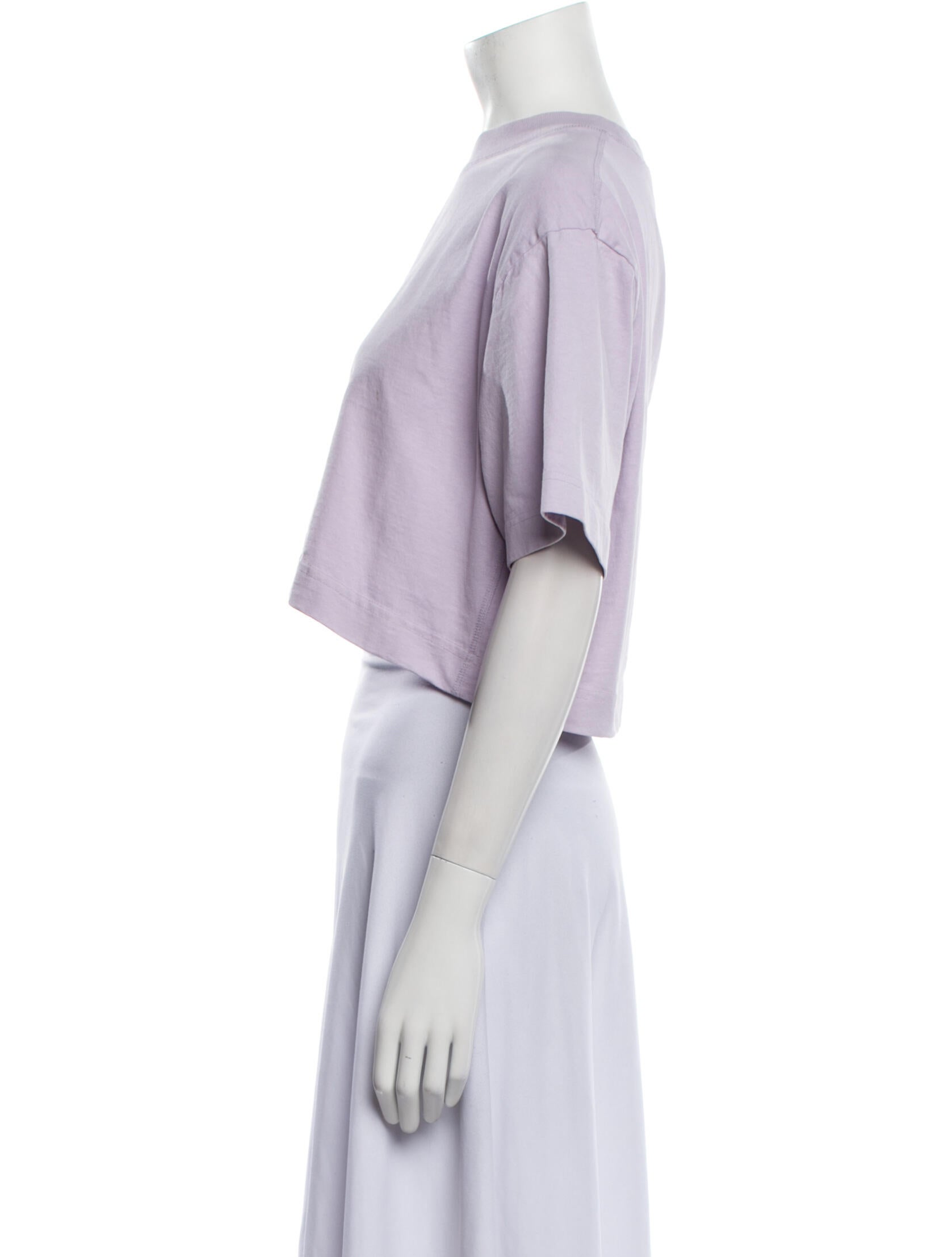 Acne Studios Bateau Neckline Short Sleeve Crop Top