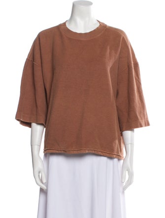 Acne Studios Crew Neck Three-Quarter Sleeve Sweatshirt