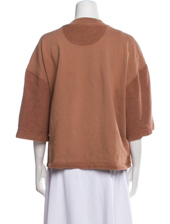 Acne Studios Crew Neck Three-Quarter Sleeve Sweatshirt