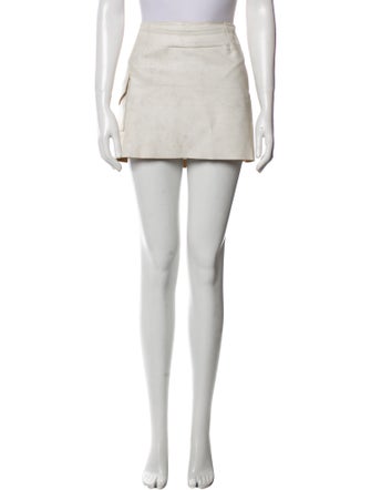 Acne Studios Calf Leather Mini Skirt