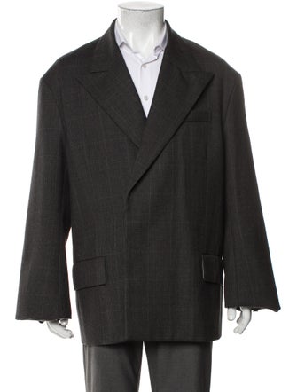 Acne Studios Plaid Print Blazer