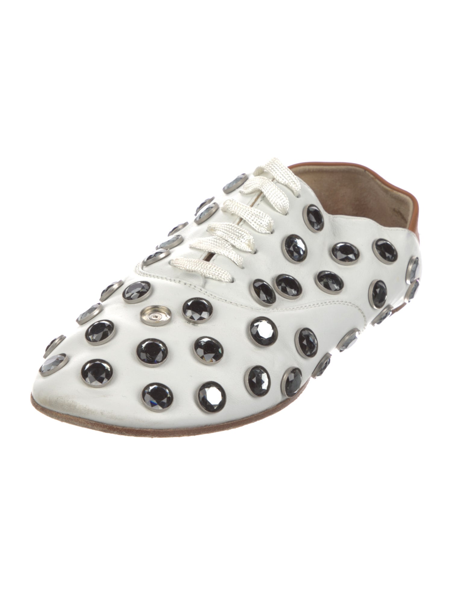 Acne Studios Leather Printed Flats