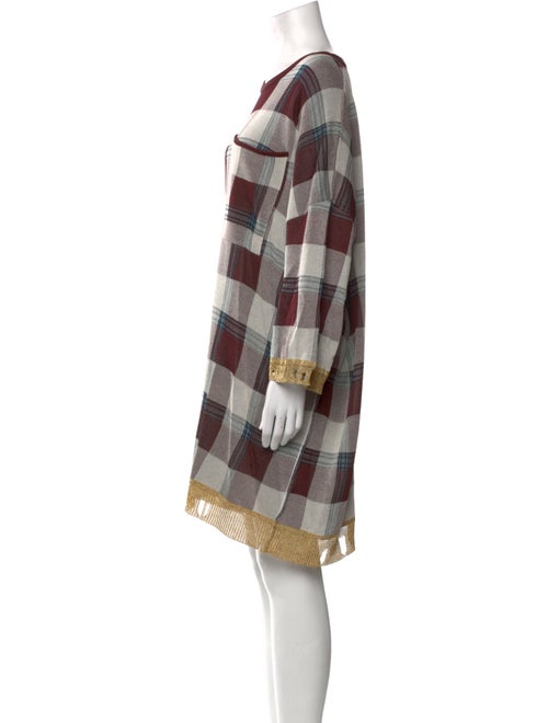 Acne Studios Plaid Print Mini Dress