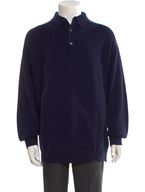 Acne Studios Wool Mock Neck Polo Sweater