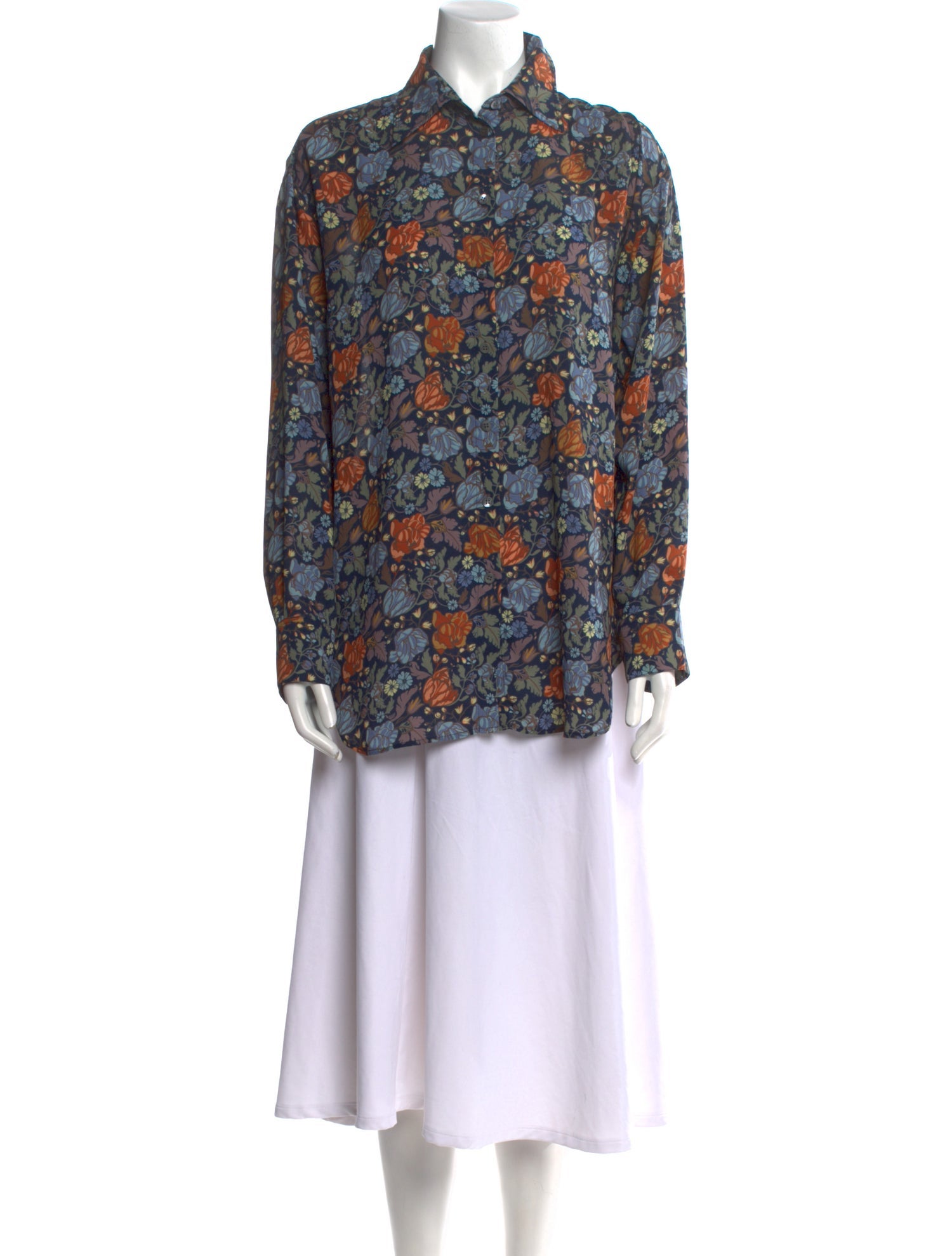 Acne Studios Floral Print Long Sleeve Tunic