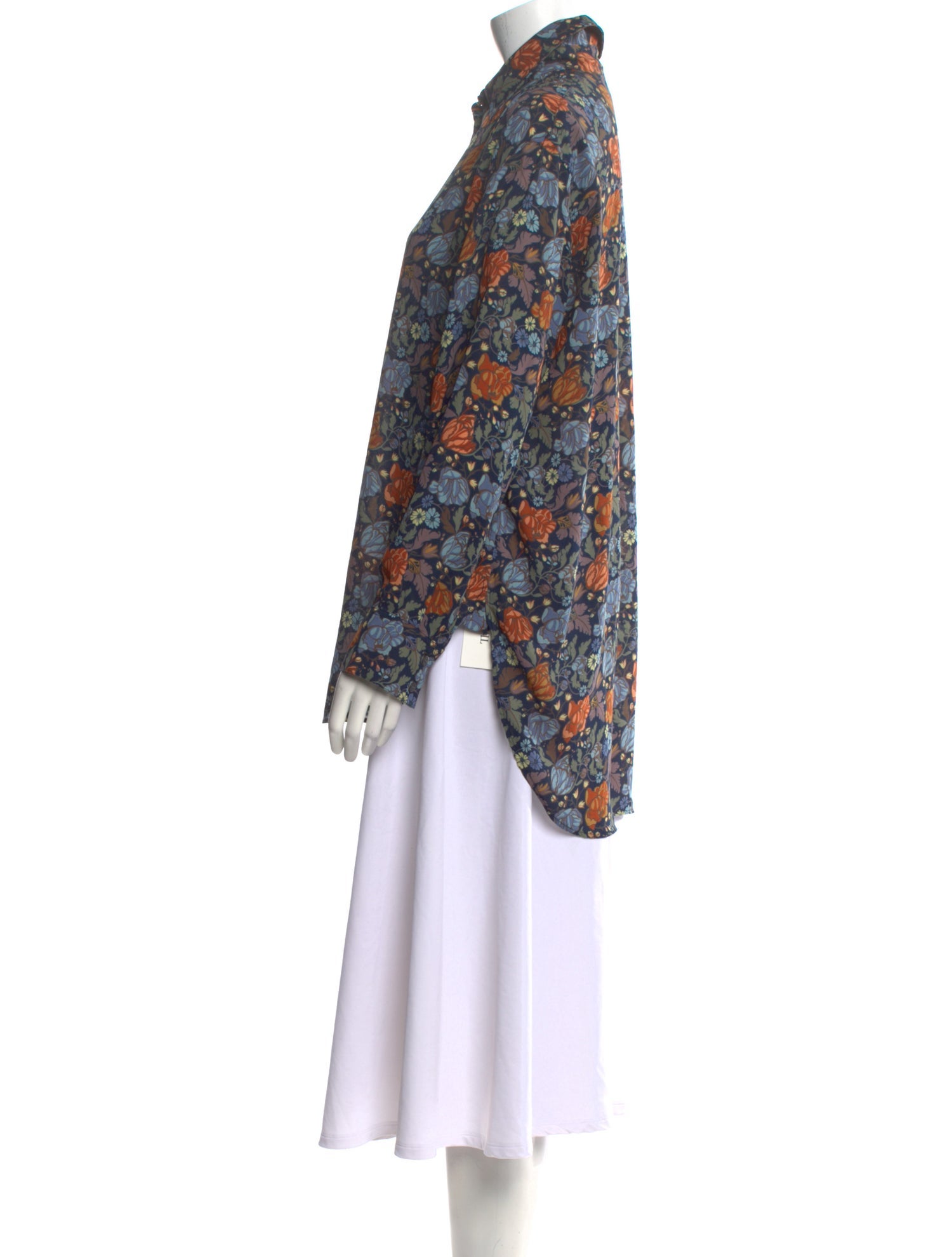 Acne Studios Floral Print Long Sleeve Tunic