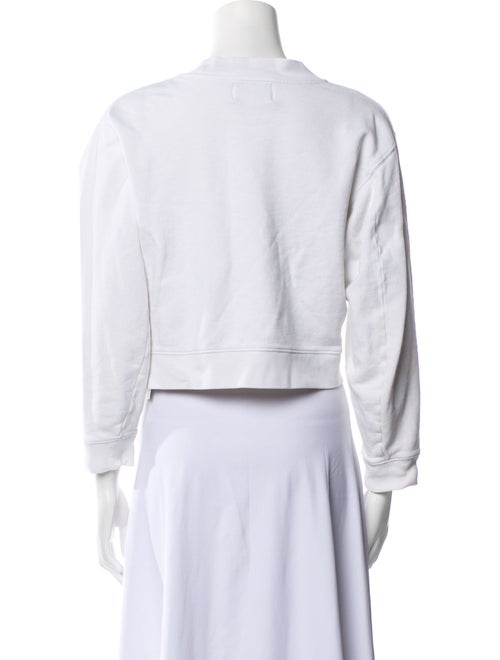 Acne Studios Crew Neck Three-Quarter Sleeve Crop Top