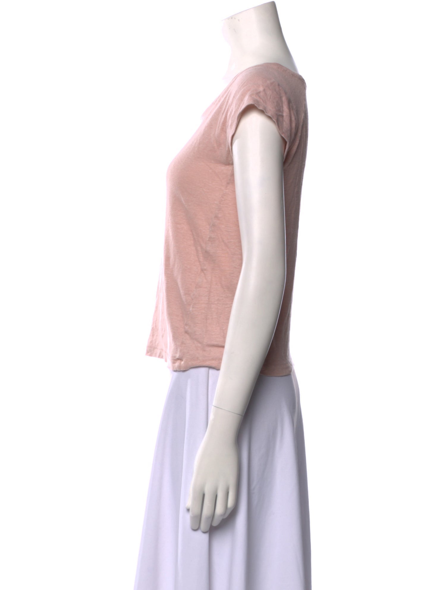 Acne Studios Linen Scoop Neck T-Shirt