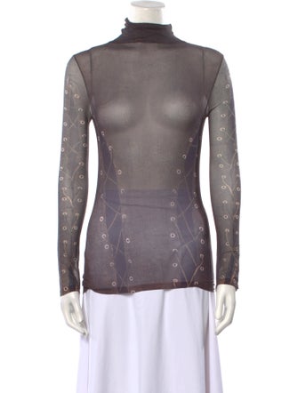 Acne Studios Mock Neck Long Sleeve Top