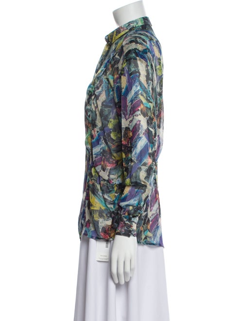 Acne Studios Silk Printed Button-Up Top