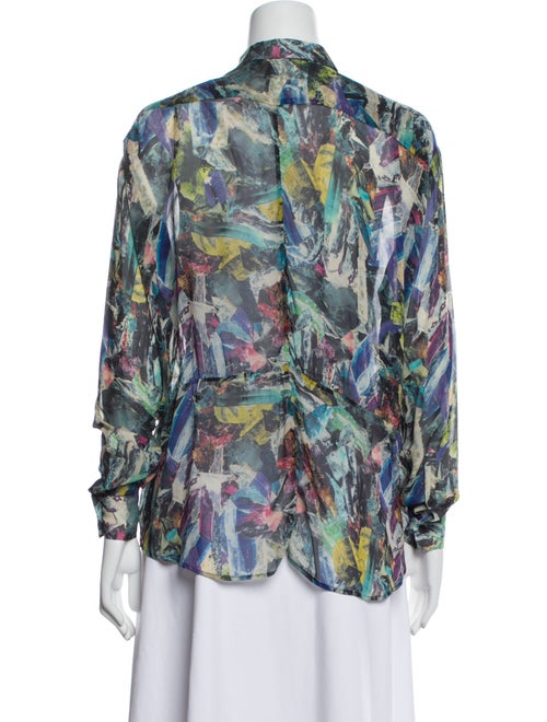 Acne Studios Silk Printed Button-Up Top