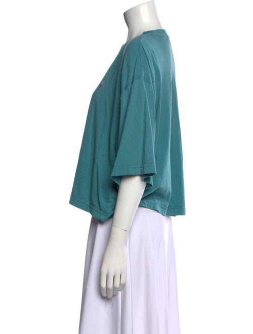 Acne Studios Crew Neck Three-Quarter Sleeve Crop Top